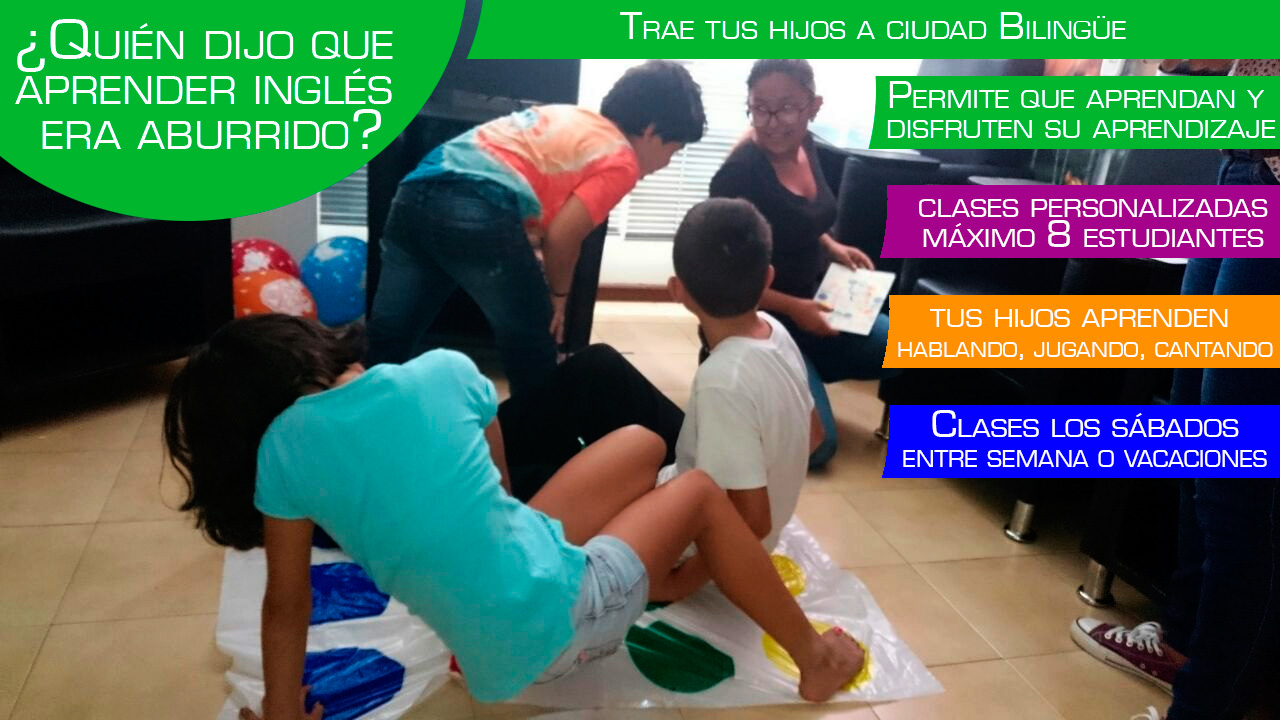 Niños aprendiendo inglés en Ciudad Bilingüe